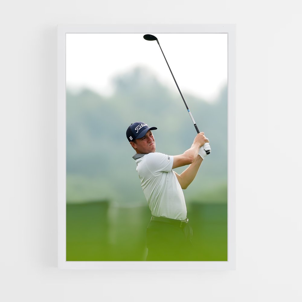 Poster Justin thomas golfeur (vue 3)